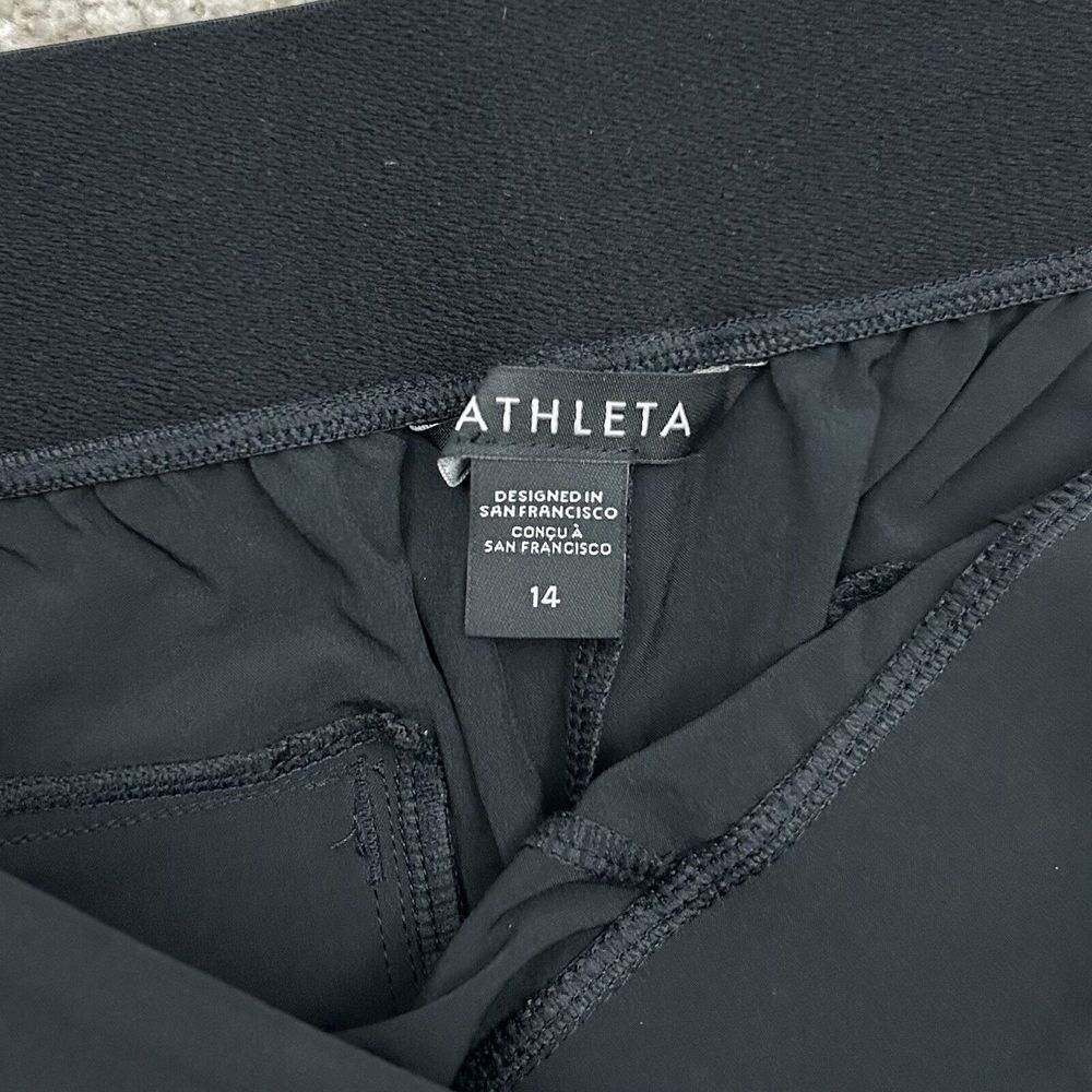 Athleta Women's Size 14 Jogger Pants Black Zip Up Ankle Area EUC - Picture 4 of 8